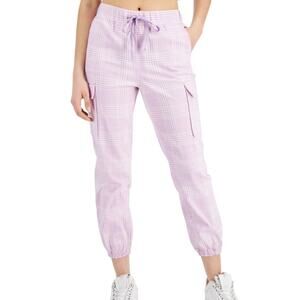Tinseltown Purple Plaid Jogger Pants NWT Medium Juniors